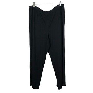 Eileen Fisher Pull On Stretch Wide Leg Cropped Pants Viscose Spandex 1X